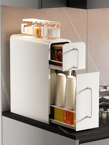 Estante de Almacenamiento de Especias para Cocina, Metálico, Moderno, Multifuncional, de Doble Nivel, No Plegable - Product Image 2
