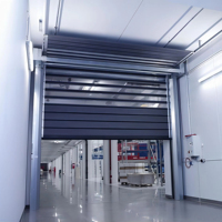Portes à enroulement en acier avec déverrouillage manuel d'urgence, fonctionnement sécurisé en cas de panne de courant pour portail d'atelier industriel