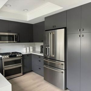 Gabinetes de cocina lacados laminados de diseño de gabinete simple de pintura mate asequible de gama alta recién llegados - Product Image 6