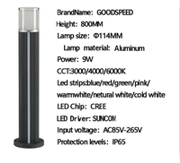 Lampes de jardin d'extérieur en aluminium LED étanches IP65, à intensité variable, contrôle par application/détecteur de mouvement, température multicolore, batterie AAA, éclairage de pelouse