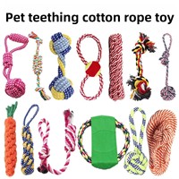 Jouet sonore amusant pour chiens et chats, en corde de coton, résistant aux morsures, pour l'entraînement et le jeu, tailles petite, moyenne et grande