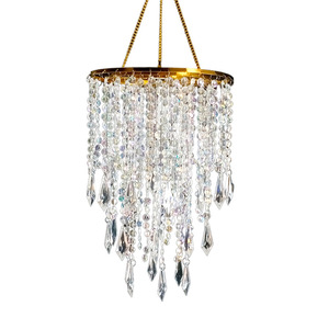 Lustre en acrylique perlé Chengyi, chrome, 60W, pour décorations de plafond de mariage et lieux de divertissement - Product Image 5