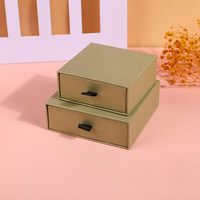 Boîte d'emballage de luxe personnalisée pour bijoux avec doublure en éponge pour collier, boucles d'oreilles, bague, bracelet - Carton kraft recyclable