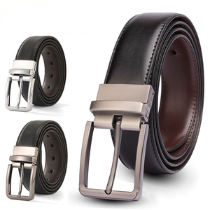 Fabricant OEM ODM <span class=keywords><strong>Ceinture</strong></span> d'affaires décontractée réglable rotative réversible à double face avec boucle en <span class=keywords><strong>cuir</strong></span> véritable - Product Image 1