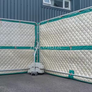 Hiện đại PVC vải tạm thời hàng rào Bảng điều chỉnh ngoài trời Rào Cản âm thanh cách nhiệt kiểm soát tiếng ồn khối lượng nạp Vinyl cách âm - Product Image 4