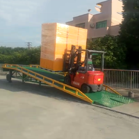 Plateforme élévatrice mobile hydraulique à ciseaux de 8 à 10 tonnes, construction en acier au carbone, certifiée ISO9001, pour quai de chargement de conteneurs et utilisation avec chariot élévateur