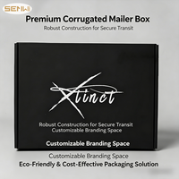 Boîte d'expédition ondulée noire mate de qualité supérieure Logo personnalisé Doublure éponge de gaufrage 4C haut de gamme pour emballage de chaussettes de commerce électronique