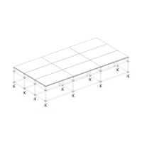 Escenario Metálico de Hierro Desmontable, Escenario Multiusos para Todo Tipo de Eventos