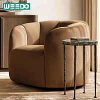 Ensemble de canapés haut de gamme pour salon, fauteuil à dossier rond, mobilier d'intérieur en tissu de luxe, coussin, structure en bois artisanale pour hôtel et bureau