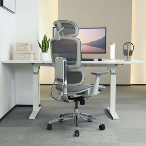 كرسي مكتب دوار فاخر من الألومنيوم قابل للإمالة بتصميم مريح للمدير من بريميوم لابس - Product Image 3