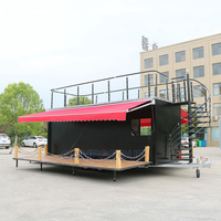Cuisine mobile en acier inoxydable de taille personnalisée remorque de restauration rapide camion de restauration rapide chariot de nourriture van kebab caravane
