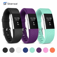 Correa de silicona compatible con Fitbit Charge 2, correa de repuesto ajustable de TPE a cuadros para deportes y uso diario