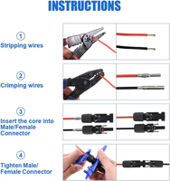 Kit de connecteurs solaires étanches 1000V IP67 prise directe 30A/45A/50A pour panneau photovoltaïque système d'alimentation solaire mâle/femelle
