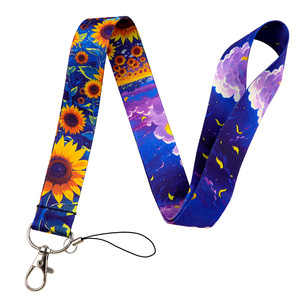 Customizable Nylon Lanyard with Dog Hook & ID Card Holder Washable