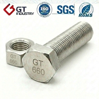 API 20E BSL2 ASTM A453 Gr660 Baut Hex ASME B18.2.1 A286 1/2" hingga 2" UNC Petrochem 650 ° C Gunakan