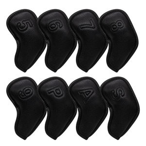 Housses de fers de golf personnalisées en cuir de luxe, ensemble de housses de tête de fers de golf très vendues - Product Image 1