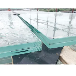 Ultra clear toughened laminated glass price 1010 1.52mm pvb low iron tempered sandwich double glazing glass sheets