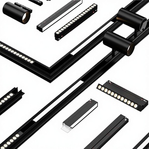 Système d'éclairage sur rail magnétique à montage en surface <span class=keywords><strong>avec</strong></span> contrôle par application de smartphone, variateur d'intensité, éclairage suspendu <span class=keywords><strong>LED</strong></span> sur rail - Product Image 2