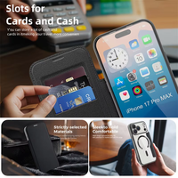 Casing HP iPhone 18 Pro Max 17 16 15 14 13 dengan Slot Kartu, Pelindung Lensa, Dompet Lipat, dan Pengisian Daya Nirkabel, Bahan TPU Berlapis Elektroplating