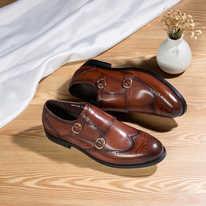 Chaussures Richelieu pour Homme en Cuir Véritable Premium à Double Boucle pour Occasions Formelles - Product Image 3
