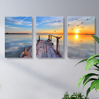 Lumière murale de luxe style nordique, fond de canapé, chambre à coucher, paysage, luxueux, peinture en cristal, art murale