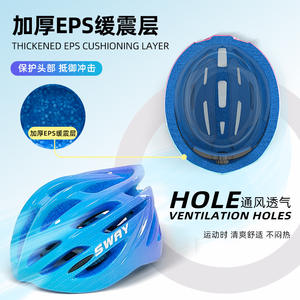 Casque de roller pour enfants Swany, réglable, moulé en une seule pièce, protection de la tête pour enfants avec 26+ aérations - Product Image 3