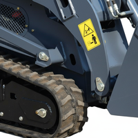 Mini-chargeuse compacte certifiée EPA avec moteur Kubota, garantie 1 an, transmission sur chenilles pour la construction et l'aménagement paysager