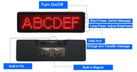 Multi-idioma recarga reutilizable programable Led nombre insignia Led pantalla Led etiqueta