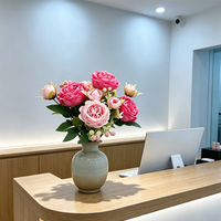 Bouquet de fleurs de pivoine artificielles en soie, fausses fleurs pour la décoration de mariage, décoration de la maison, arrangements floraux, centre de table
