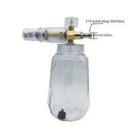Pistolet à lance en mousse de neige transparente de lavage de voiture à haute pression réglable professionnel avec connexion rapide pour nettoyeur haute pression