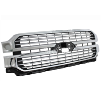 Auto Parts Car Body Parts Front Grille Compatible With 2024 2025 Ford F150 F-150 Grille Chrome Front Bumper Cover Upper Platinum