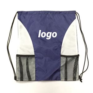 Advertising Promotion Personalized Logo Polyester Cloth Rope Bag Storage <b>Drawstring</b> <b>Backpack</b> Bag 16 Colors Available - Product Image 1