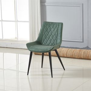 เก้าอี้รับประทานอาหารแบบเรียบง่ายสีดำลายอุ้งเท้าโลหะ PU ดีไซน์ทันสมัยสำหรับห้องนั่งเล่น - Product Image 4