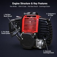 Moteur de moto 49cc à deux temps, refroidi par air, démarrage manuel, embrayage centrifuge pour mini-motos et scooters