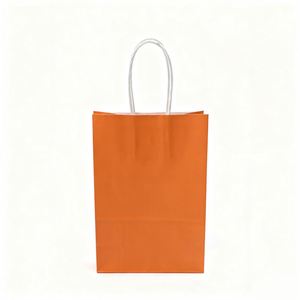 Bolsas de Papel Kraft Reciclables KM con su Propio Logotipo, Bolsa de Papel Pequeña con Asa - Product Image 3