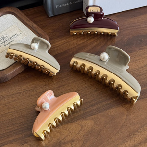 Pasador de Pelo de Lujo HONEY <span class=keywords><strong>Vendome</strong></span>, Pasador de Pelo Alexander Pearl de Ácido Acético, Pinza de Pelo Grande Tipo Tiburón, Pinza de Pelo Tipo Disco, Accesorio para el Cabello - Product Image 3