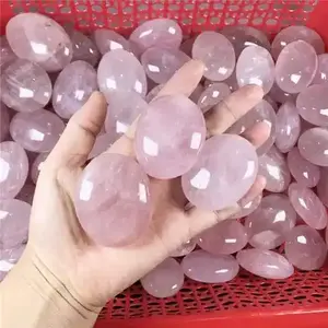 Affordable Prices Natural Rose Quartz Palms Stone For Decoration and Gift Uses By Indian Manufacturer & Suppliers