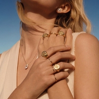 Bagues Chevalières Vintage Dreamshow Insectes Abeille, Scarabée, Cigale en Zircon Cubique, Acier Inoxydable 316L Plaqué Or 18K pour Femme