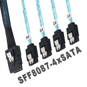 Cable de Conexión de Datos Mini SAS 36P SFF 8087 7P Macho a Hembra 4* SATA 7P para Disco Duro Mini SAS - Product Image 6