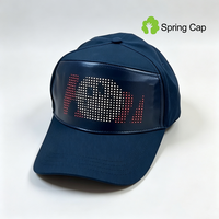 Gorras LED Programables con Carga USB y Mensajes Personalizables, Gorra de Béisbol con Logotipo Luminoso, Gorra de Fiesta Luminosa, Gorras con Pantalla LED Desplazable