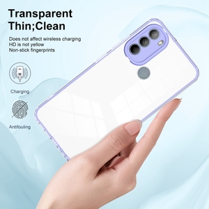 Funda para <span class=keywords><strong>Motorola</strong></span> <span class=keywords><strong>Moto</strong></span> <span class=keywords><strong>G31</strong></span> Versión Brasil, 3 en 1, Transparente, TPU, Marco de PC de Color, Antigolpes, Protectora, para Teléfono Móvil - Product Image 4