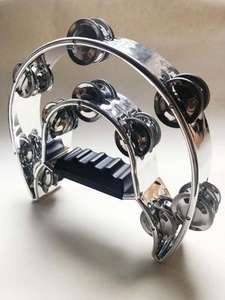 <span class=keywords><strong>Tambourin</strong></span> en plastique double couche <span class=keywords><strong>demi</strong></span>-<span class=keywords><strong>lune</strong></span> galvanoplastie personnalisé en gros pour le divertissement de mariage - Product Image 6