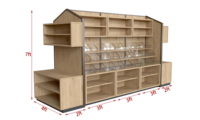 Supports d'écrou de supermarché personnalisés commerciaux étagère d'épicerie en bois et métal présentoir d'aliments secs en vrac