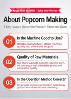 Machine à Popcorn au Gaz Commerciale pour la Production de Popcorn au Caramel dans les Confiseries