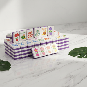 Mahjong américain moderne pliable et portable avec tuiles étanches pour piscine, lac et divertissement estival - Product Image 1