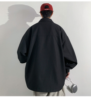 Veste décontractée pour homme, style rétro en cuir PU, design printanier, veste en cuir de motard avec poches sur les manches