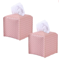 Boîte à mouchoirs de style américain à motif tissé simple, personnalisable, porte-serviettes de table, étui carré, distributeur de papier facial