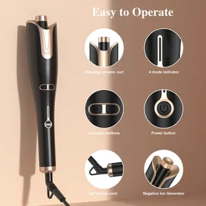 Original Factory Portable Fast Heating Customized Hair Styler Tool Hair Rotating Curling Roller Wand Wire Automatic Hair Curlers