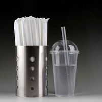 Pipette jetable en plastique pour boisson, jus, thé à bulles, pipette jetable à haute valeur faciale, vente en gros