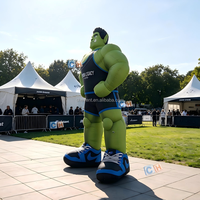 Mascotte géante gonflable de musculation personnalisée, personnage de bodybuilder gonflable imprimé sur mesure pour la publicité en salle de sport, la promotion d'événements en plein air